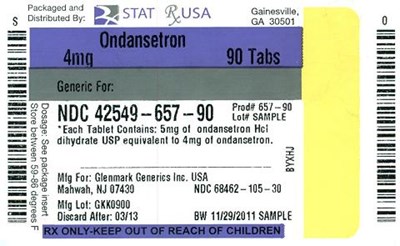 Ondansetron 4 mg Label Image - Ondansetron 4 mg Label 42549
